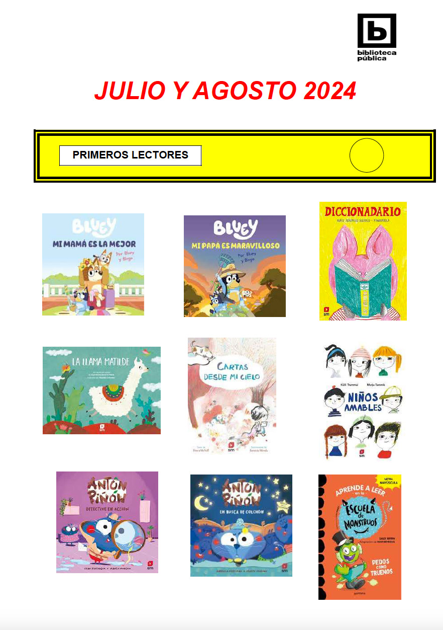 Novedades infantiles / juveniles de julio y agosto 2024