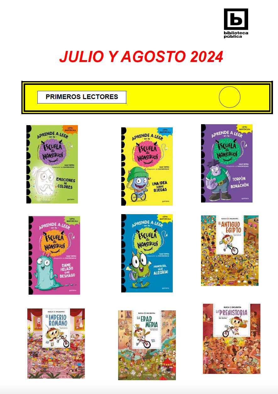 Novedades infantiles / juveniles de julio y agosto 2024