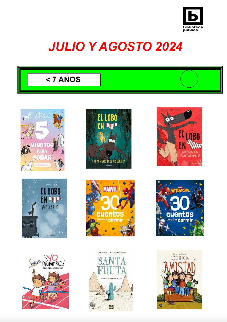 Novedades infantiles / juveniles de julio y agosto 2024