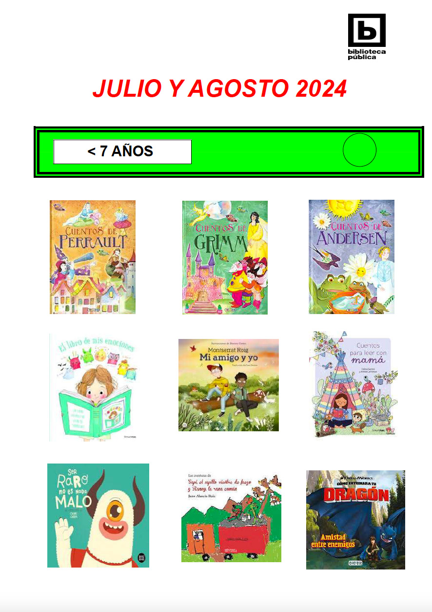 Novedades infantiles / juveniles de julio y agosto 2024