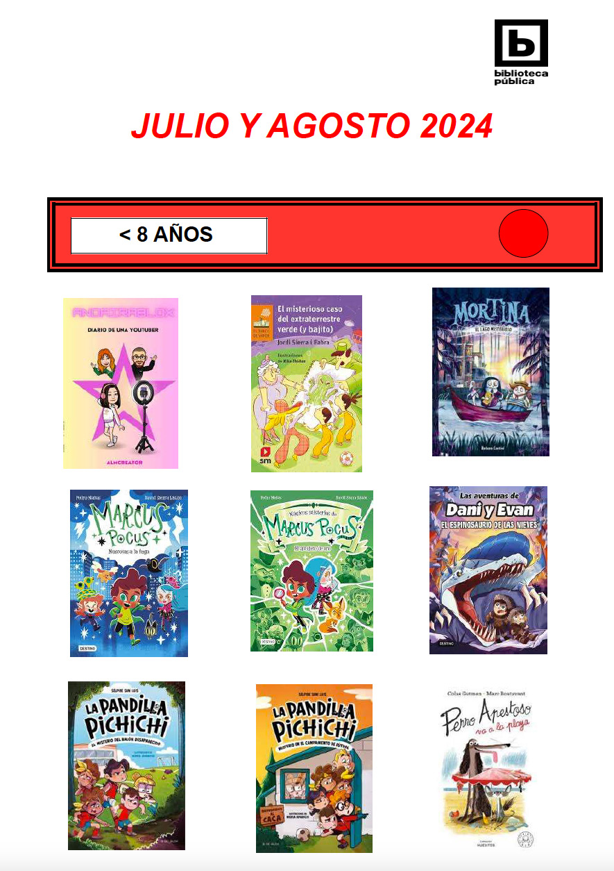 Novedades infantiles / juveniles de julio y agosto 2024