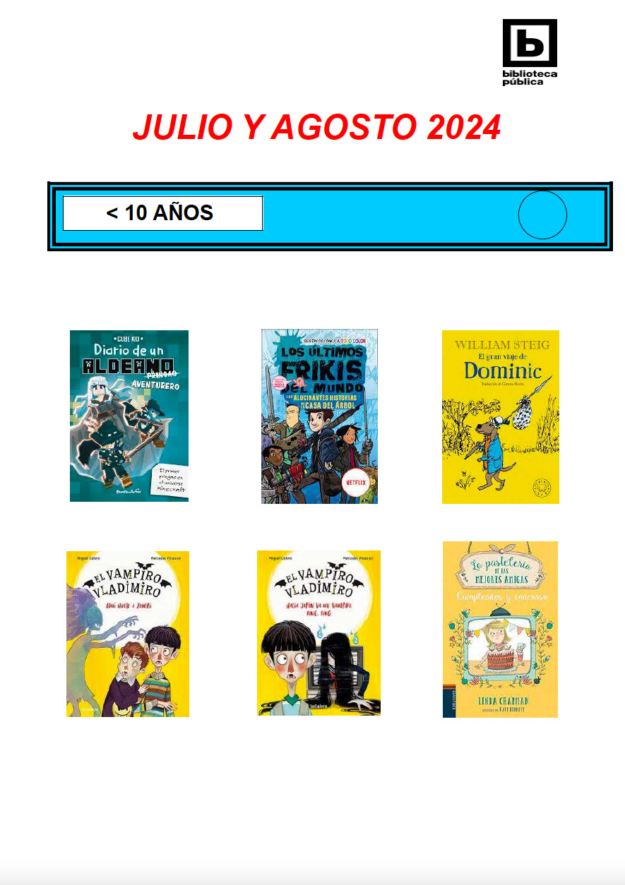 Novedades infantiles / juveniles de julio y agosto 2024