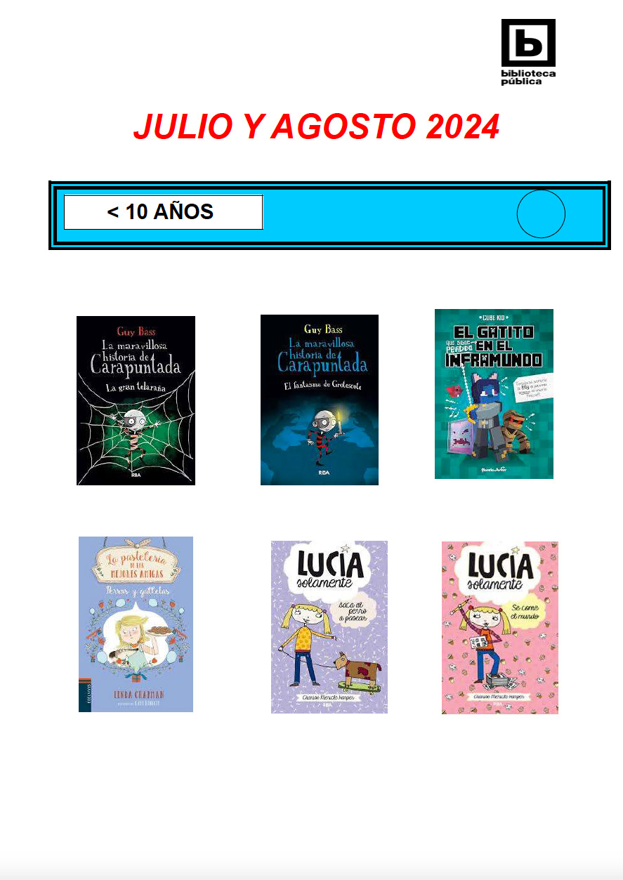 Novedades infantiles / juveniles de julio y agosto 2024