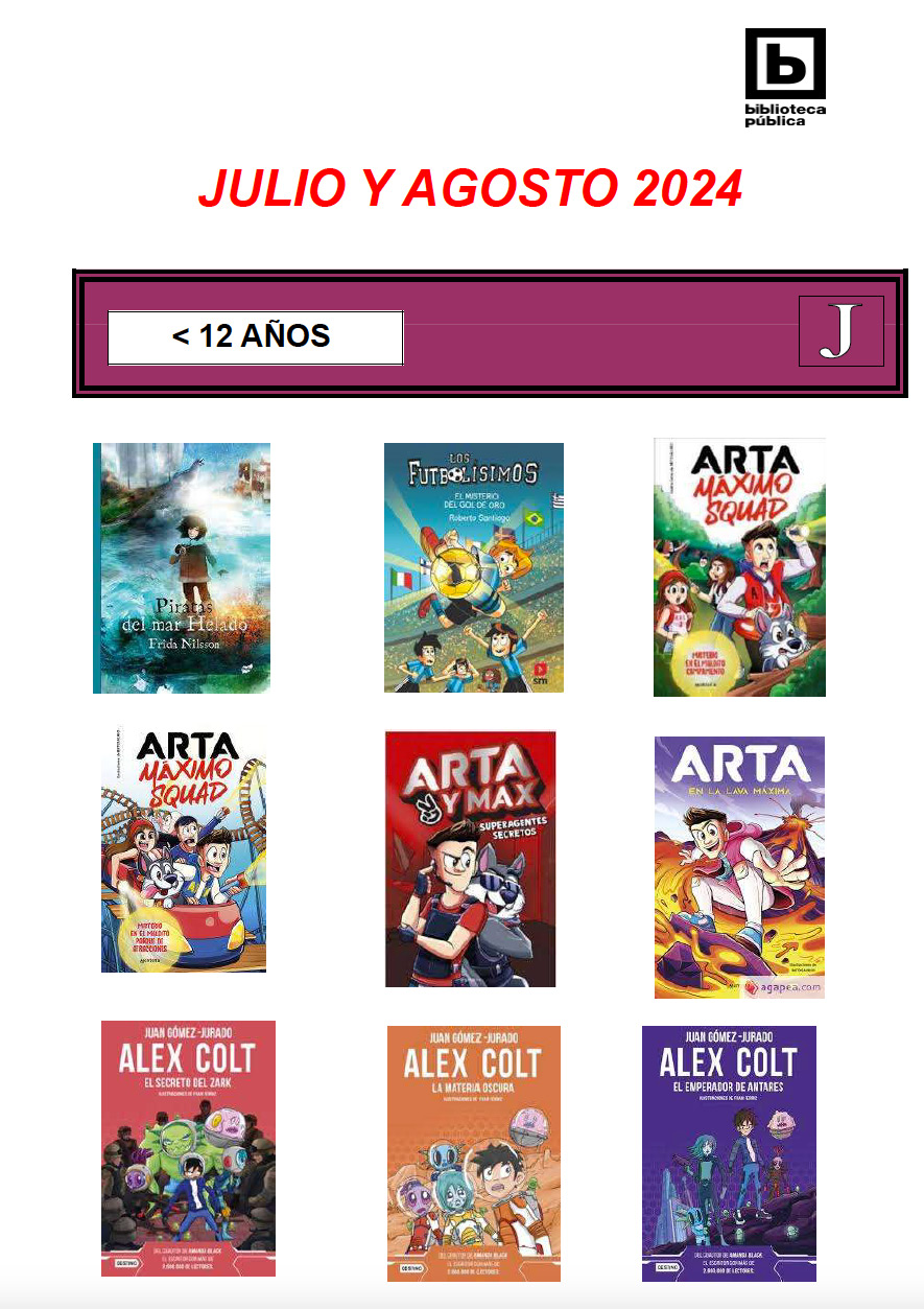 Novedades infantiles / juveniles de julio y agosto 2024