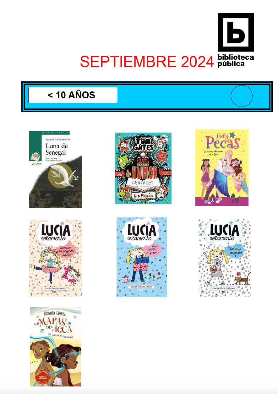 NOVEDADES INFANTILES JUVENILES SEPTIEMBRE 2024