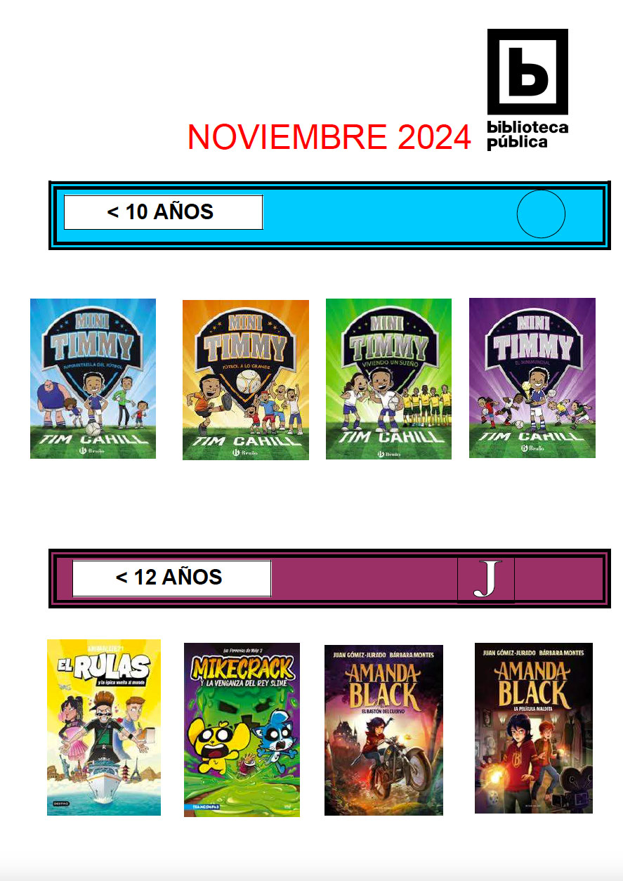 Novedades infantiles / juveniles de noviembre 2024