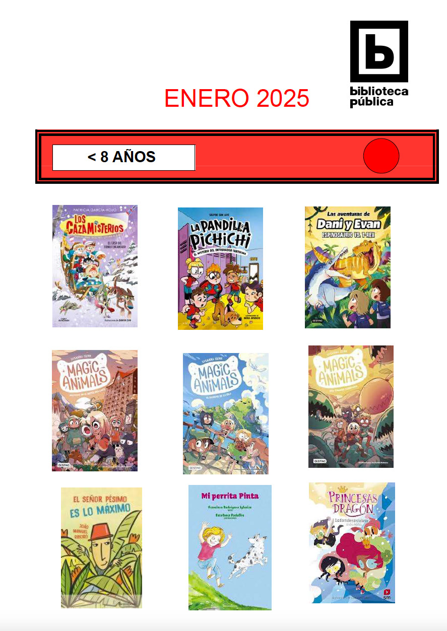 Novedades infantiles / juveniles de enero 2025